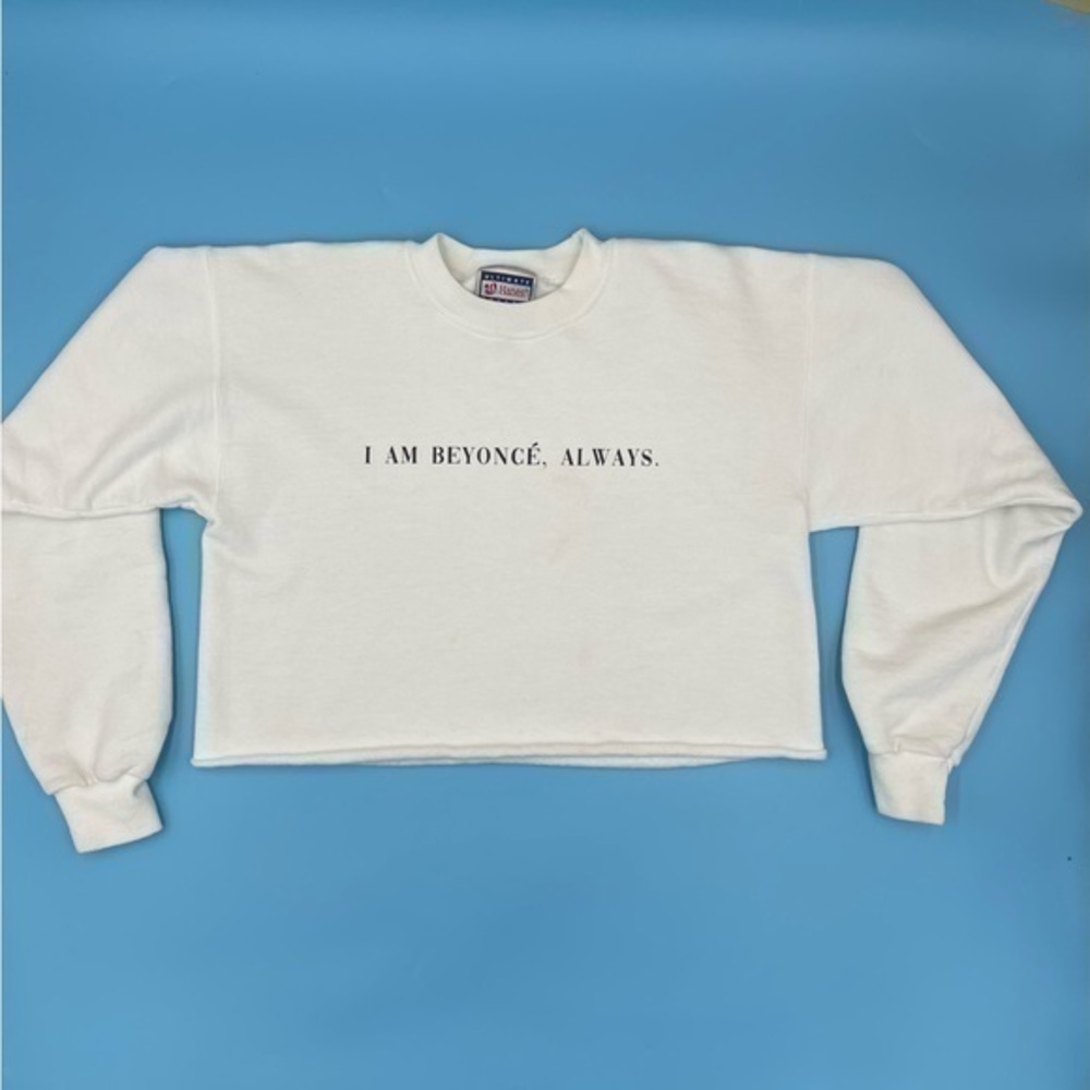 Beyonce Crewneck Cropped Sweatshirt